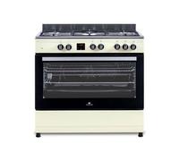 Cuisinière piano four multifonctions catalyse - CONTINENTAL EDISON - CECP9060CD - 95 L - L90 x H85 cm - Crème / Inox