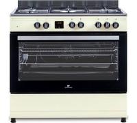 Cuisiniere piano four multifonctions catalyse - CONTINENTAL EDISON - CECP9060CD - 95 L - L90 x H85 cm - Creme / Inox