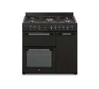 Cuisiniere piano gaz 3 fours électriques CONTINENTAL EDISON CECP903FB - 5 feux - Noir - Largeur 90 cm