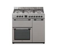Cuisiniere piano gaz 3 fours électriques CONTINENTAL EDISON CECP903FIX 5 feux - Inox - Largeur 90 cm
