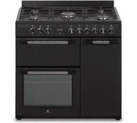 Cuisiniere piano gaz 3 fours électriques CONTINENTAL EDISON CECP903FB - 5 feux - Noir - Largeur 90 cm