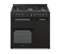Cuisinière piano gaz 3 fours électriques CONTINENTAL EDISON CECP903FB - 5 feux - Noir - Largeur 90 cm