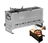 Cuisinière Portable Pour Camping | Cuisine Portable En Acier Inoxydable Résistant À La Chaleur,Grille De Randonnée,Pour Extérieur Intérieur Camping Randonnée Pique-Nique Café Sac À Dos Épaule