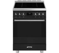 Cuisiniere ''Sinfonia'' 60 cm, 4 foyers induction avec boosters, four multifonction (9 dont chaleur tournante), nettoyage pyrolyse, 70 litres nets, afficheur tactile, porte froide 4 vitres, kit rails 
