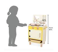 Cuisiniere sur pieds Mamie Soleil - JANOD - J06641 - Jaune - Bois - Dès 3 ans