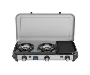 Cuisinière touristique - CAMPINGAZ - Camping Kitchen 2 Multi-Cook - 3 brûleurs - Allumage piézo - Flame Guard™