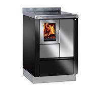 Cuisinière Tyrola TR_A 60 Schwarz glänzend mit Sichtfenster Edelstahl rechts oben