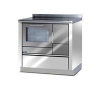 Cuisinière Tyrola TR_A 90 Blanc brillant / acier inoxydable - RA gauche top