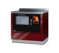 Cuisinière Tyrola TR_A 90 Bordeaux / Black Senotherm avec fenêtre de visualisation - RA côté gauche