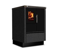 Cuisinière Tyrola TR_B 55 Anthracite / Black Senotherm avec fenêtre de visualisation - RA right top