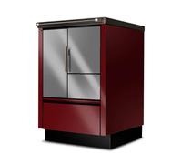 Cuisinière Tyrola TR_B 55 Bordeaux / acier inoxydable - RA gauche top