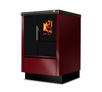 Cuisinière Tyrola TR_B 55 Bordeaux / Black Senotherm avec fenêtre de visualisation - RA côté gauche