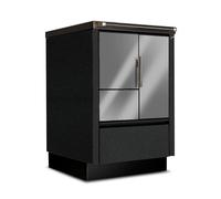 Cuisinière Tyrola TR_B 55 Noir antique / Acier inoxydable - RA arrière droit