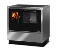 Cuisinière Tyrola TR_B 85 inox / noir Senotherm avec fenêtre de visualisation - RA haut droit