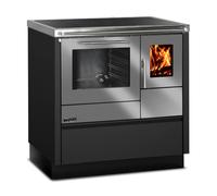 Cuisinière Tyrola TR_B 85 Volcano mat / acier inoxydable avec fenêtre de visualisation - RA gauche en haut