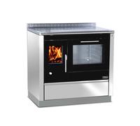 Cuisinière Tyrola TR_C 90 Blanc brillant / fenêtre de visualisation noire, porte à charnière, base 100 mm - RA right top