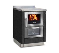 Cuisinière Tyrola TR_F 60 anthracite / acier inoxydable avec fenêtre de visualisation - RA right top