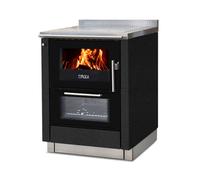 Cuisinière Tyrola TR_F 70 Antique black / Black Senotherm avec fenêtre de visualisation - RA gauche haut