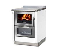 Cuisinière Tyrola TR_F 70 grès / acier inoxydable avec fenêtre de visualisation - RA arrière gauche