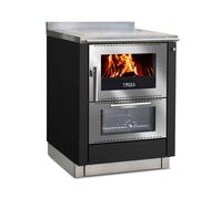Cuisinière Tyrola TR_F 70 Volcano mat / inox avec fenêtre de visualisation - RA côté droit