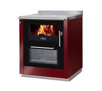 Cuisinière Tyrola TR_F 80D Bordeaux / Black Senotherm avec fenêtre de visualisation - côté gauche RA
