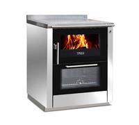 Cuisinière Tyrola TR_F 80D White glossy / Black Senotherm avec fenêtre de visualisation - RA right top