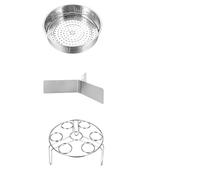 Cuisinière vapeur en acier inoxydable Panier vapeur en acier inoxydable avec grille à œufs compatible avec autocuiseur électrique Instant Pot 5, 6, 8 Qt