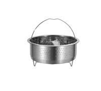 Cuisinière vapeur en acier inoxydable Panier vapeur en acier inoxydable avec poignée en silicone, autocuiseur à riz, grille de cuisson à la vapeur, égouttoir, ustensiles de cuisine(20cm(Feet))
