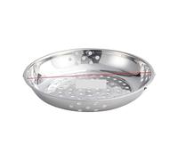 Cuisinière vapeur en acier inoxydable Passoire à vapeur for légumes en acier inoxydable, plateau à trous ronds, palette profonde, très grand cuiseur vapeur for riz, insert for casserole(35.2 x H5.1cm)