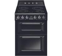 Cuisiniere Victoria, 60 cm, double cavite, plan induction, four MF, noir Noir G