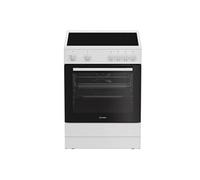Indesit Cuisinière vitrocéramique I6V5KCW – 4 foyers – four électrique – Blanc