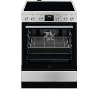 Cuisinière vitrocéramique acier inoxydable - AEG - 4 zones Hi-Light - Four électrique - Gril électrique