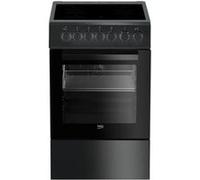 Cuisiniere pose libre BEKO FSS57100GAC - 4 foyers vitrocéramiques - Four convection - 65 L - L 50 x H 85 cm - Gris anthracite