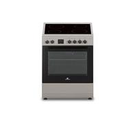 Cuisiniere vitrocéramique CONTINENTAL EDISON CECV60FCS - 4 feux - L58,8 xP61 xH83 cm - Silver