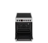 Cuisiniere vitrocéramique CONTINENTAL EDISON CECV50FCS - 4 feux - L49.5 x H82.7 xP58 cm- Silver