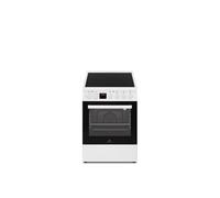 Continental Edison CECV50FCW - Cuisinière - pose libre - largeur : 49.8 cm - profondeur : 67 cm - hauteur : 86 cm - avec système auto-nettoyant - classe A - blanc/noir Blanc/noir G