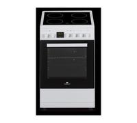 Cuisiniere vitrocéramique CONTINENTAL EDISON CECV50FCW - 4 feux - L49,8 x H86 xP67 cm - Blanc