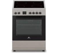 Cuisiniere vitrocéramique CONTINENTAL EDISON CECV60FCS - 4 feux - L58,8 xP61 xH83 cm - Silver