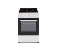 OCEANIC Cuisinière vitrocéramique 50 x50 - four convection naturelle - four 48L - blanc