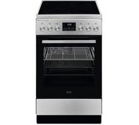 Cuisinière vitrocéramique électrique pose libre - AEG - 4 zones de cuisson Hi-Light - Zone extensible - Four électrique
