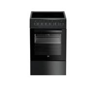 Cuisiniere pose libre BEKO FSS57100GAC - 4 foyers vitrocéramiques - Four convection - 65 L - L 50 x H 85 cm - Gris anthracite