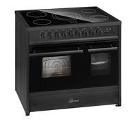Cuisinière vitrocéramique - GURARI - GCH E 912 DF BL - 90 cm - Double four électrique - Noir