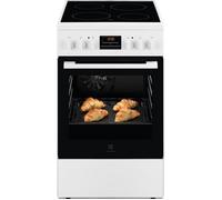 Electrolux Cuisinière vitrocéramique LKR524288W pose libre 50x60x85,8 cm auto-nettoyante Blanc