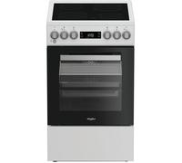 Cuisinière vitrocéramique - WHIRLPOOL - W5V5LCW - 4 foyers - 7900 W - L50 cm - Blanc