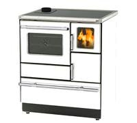 Cuisinière Wamsler Ambiente K128F C blanche - raccordement du tuyau de fumée en haut à gauche