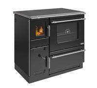 Cuisinière Wamsler Ambiente K139F C noire - raccordement du tuyau de fumée à droite