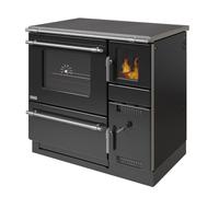 Cuisinière Wamsler Ambiente K139F C noire - raccordement du tuyau de fumée à gauche