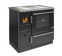 Cuisinière Wamsler Ambiente K139F S noire - raccordement du tuyau de fumée à droite