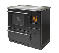 Cuisinière Wamsler Ambiente K139F S noire - raccordement du tuyau de fumée à gauche