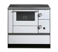 Cuisinière Westminster K 176 A/90 blanc avec plaque de cuisson en acier - raccordement du tuyau de fumée à gauche